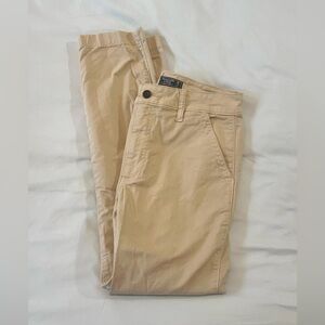 Abercrombie Tan Straight Leg Ankle Chino Khkais